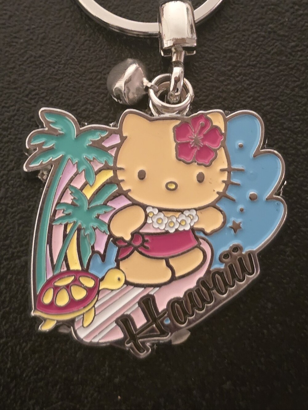 Hello Kitty Surf Rainbow Hawaii Keychain